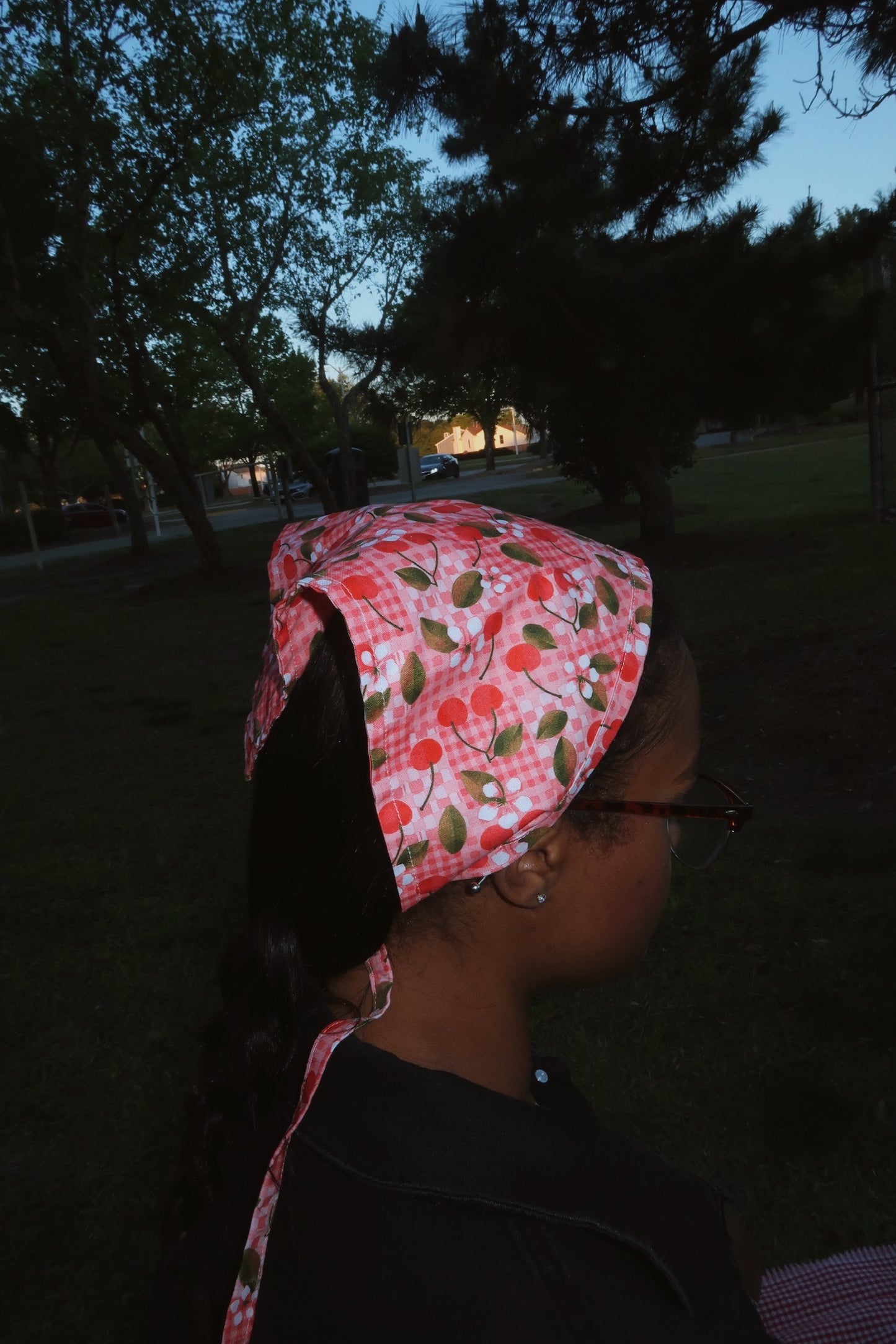 cherry + blossoms picnic bandana