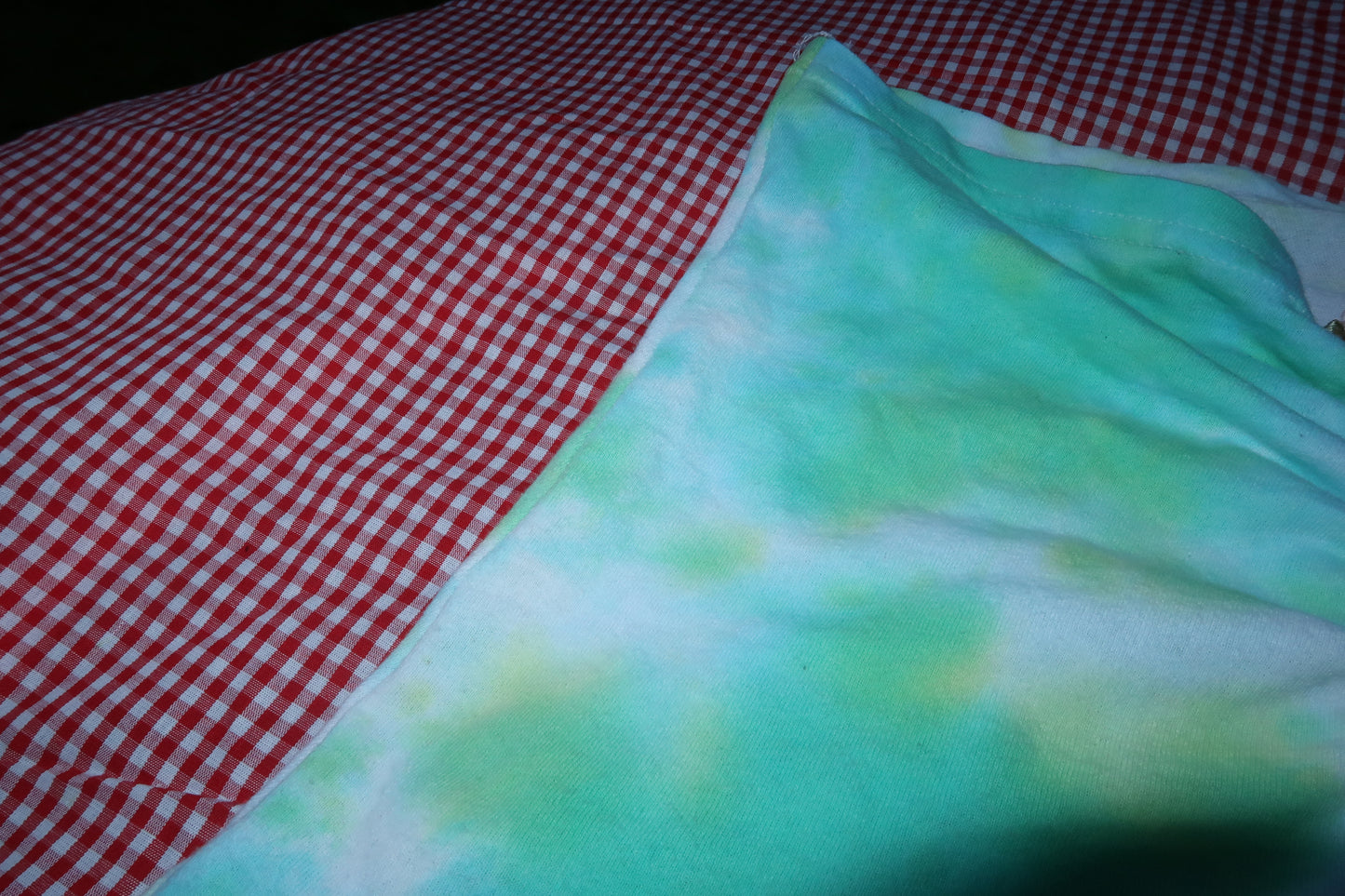 tie dye tube top w/ asymmetrical hem