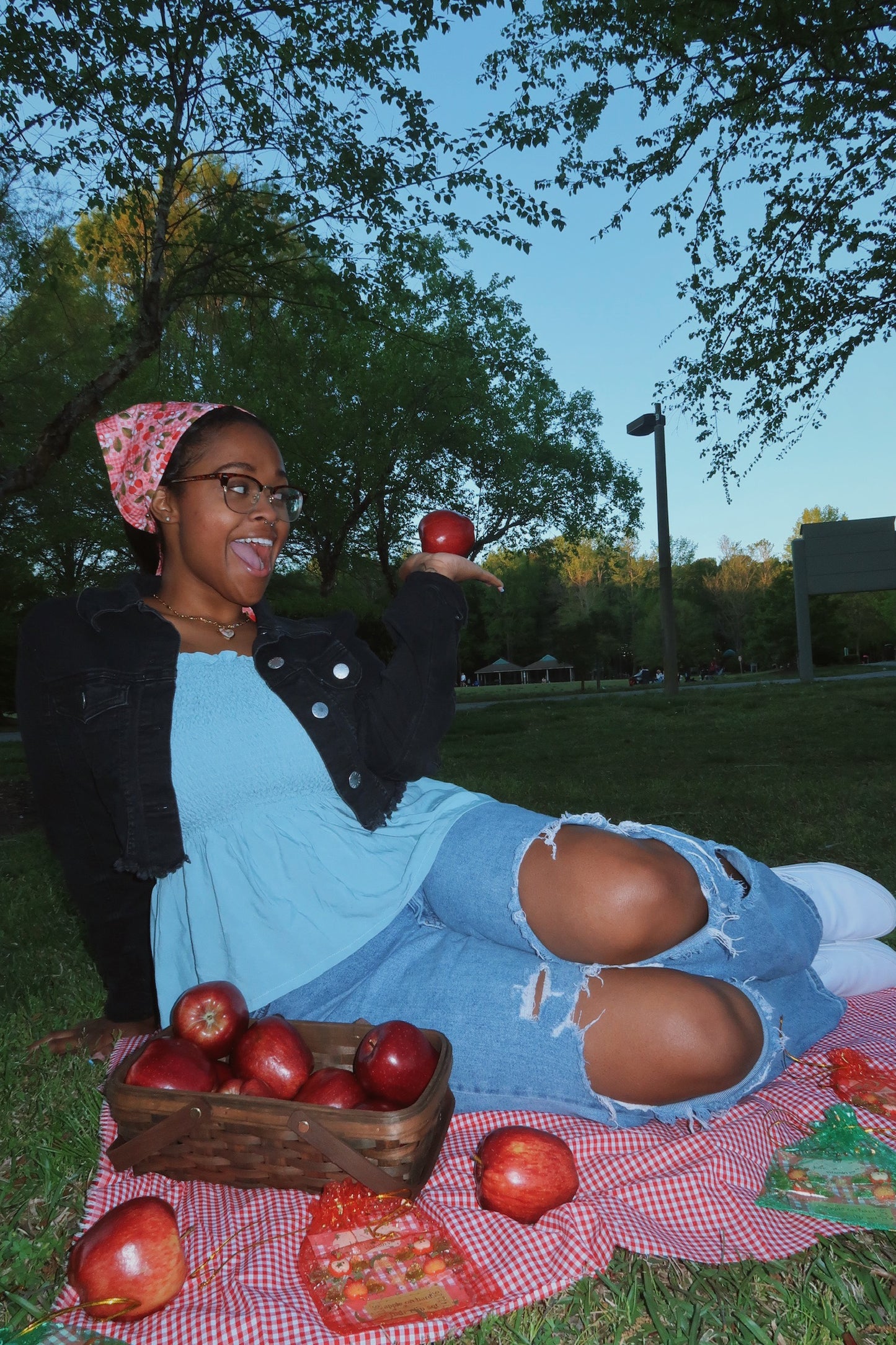 cherry + blossoms picnic bandana