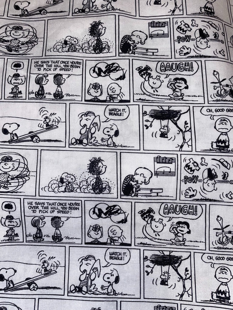 peanuts comics - cotton tote bag