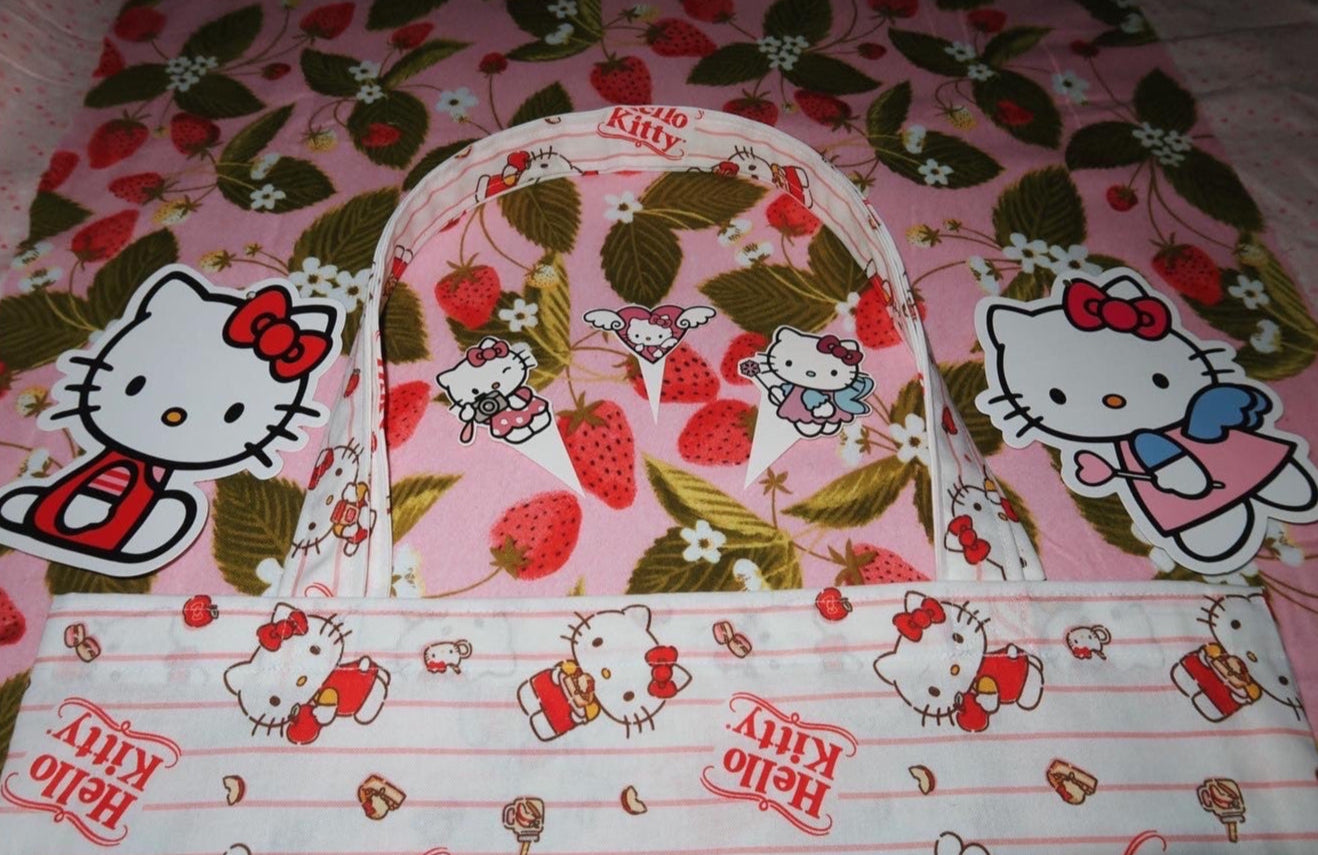 hello kitty desserts - cotton tote bag