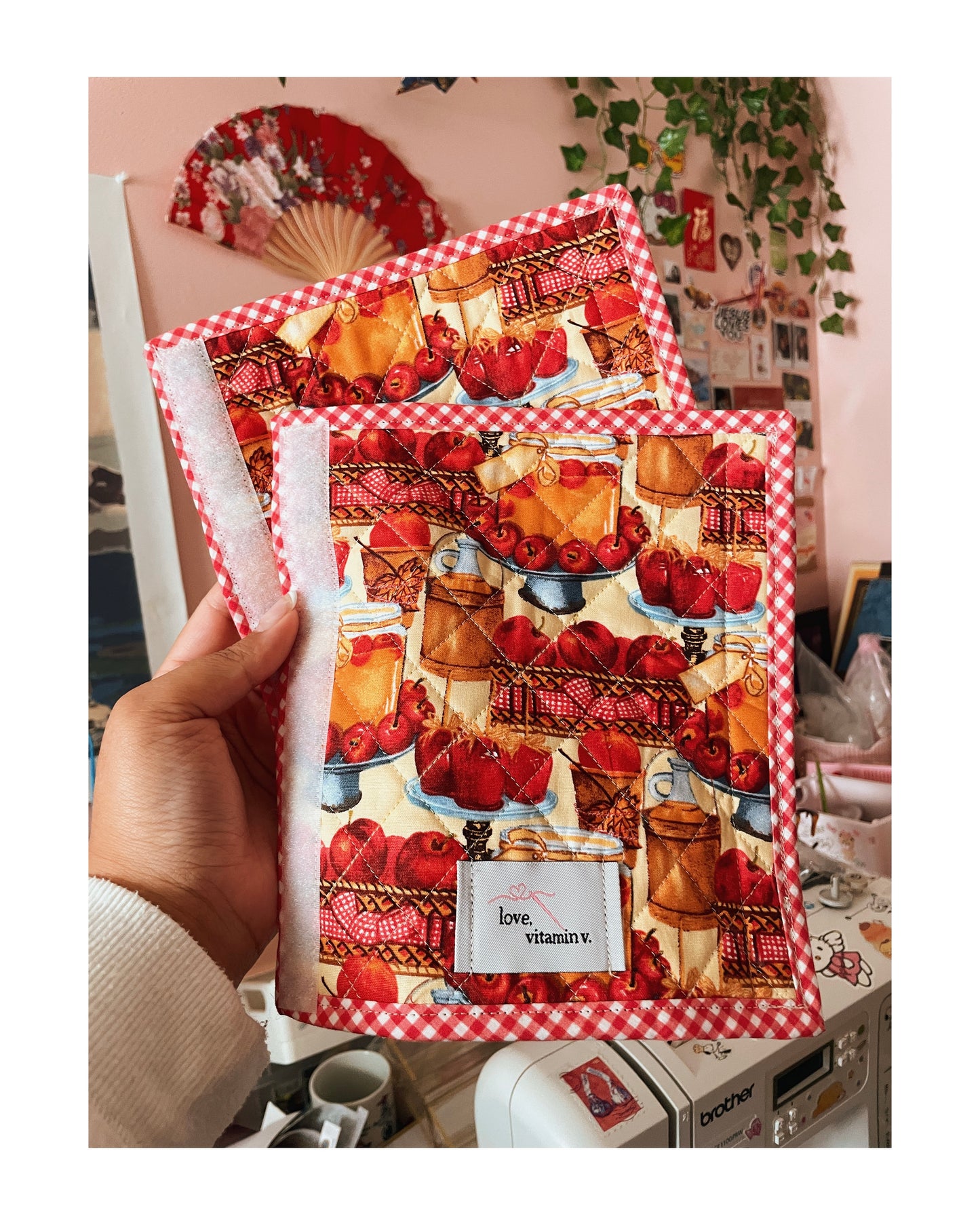 apple juice quilted seatbelt covers