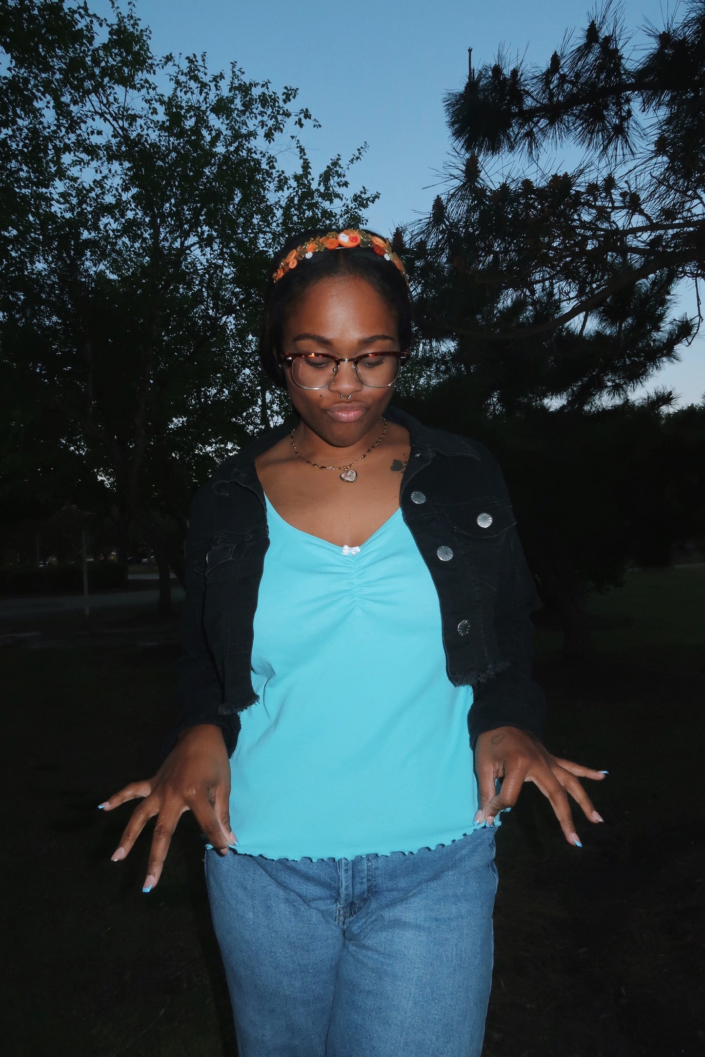 the emma top - upcycled top from the thrift!