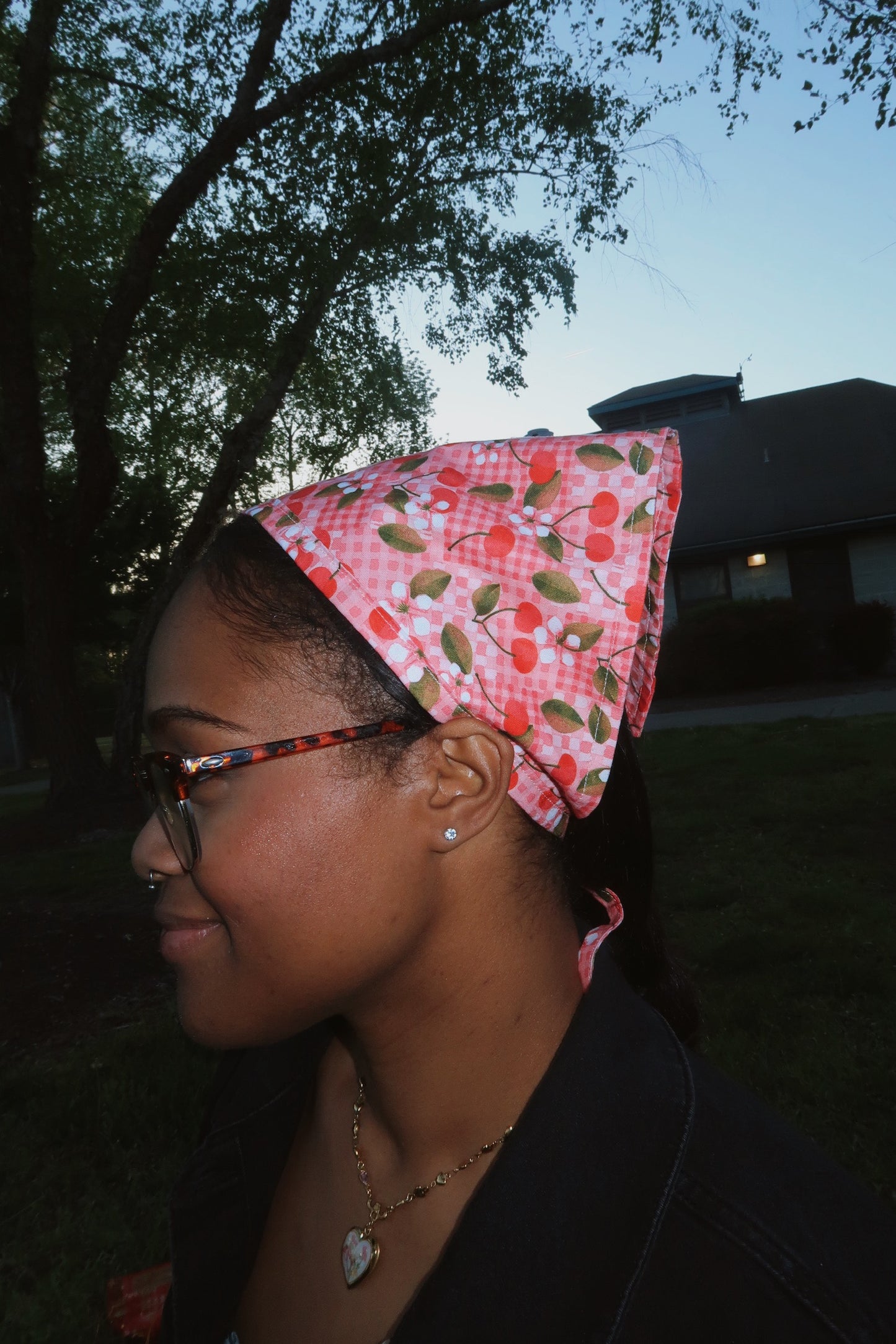 cherry + blossoms picnic bandana