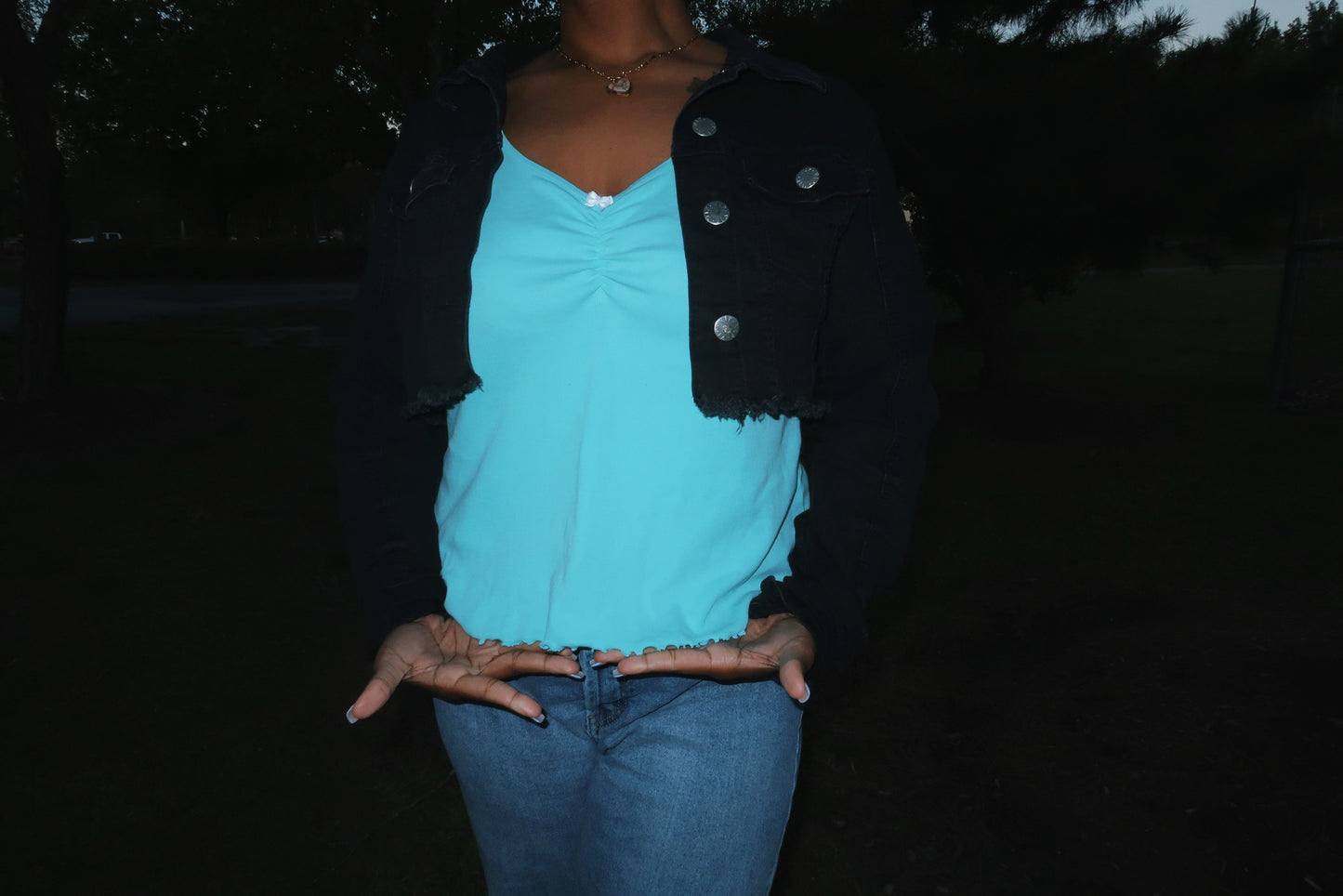 the emma top - upcycled top from the thrift!