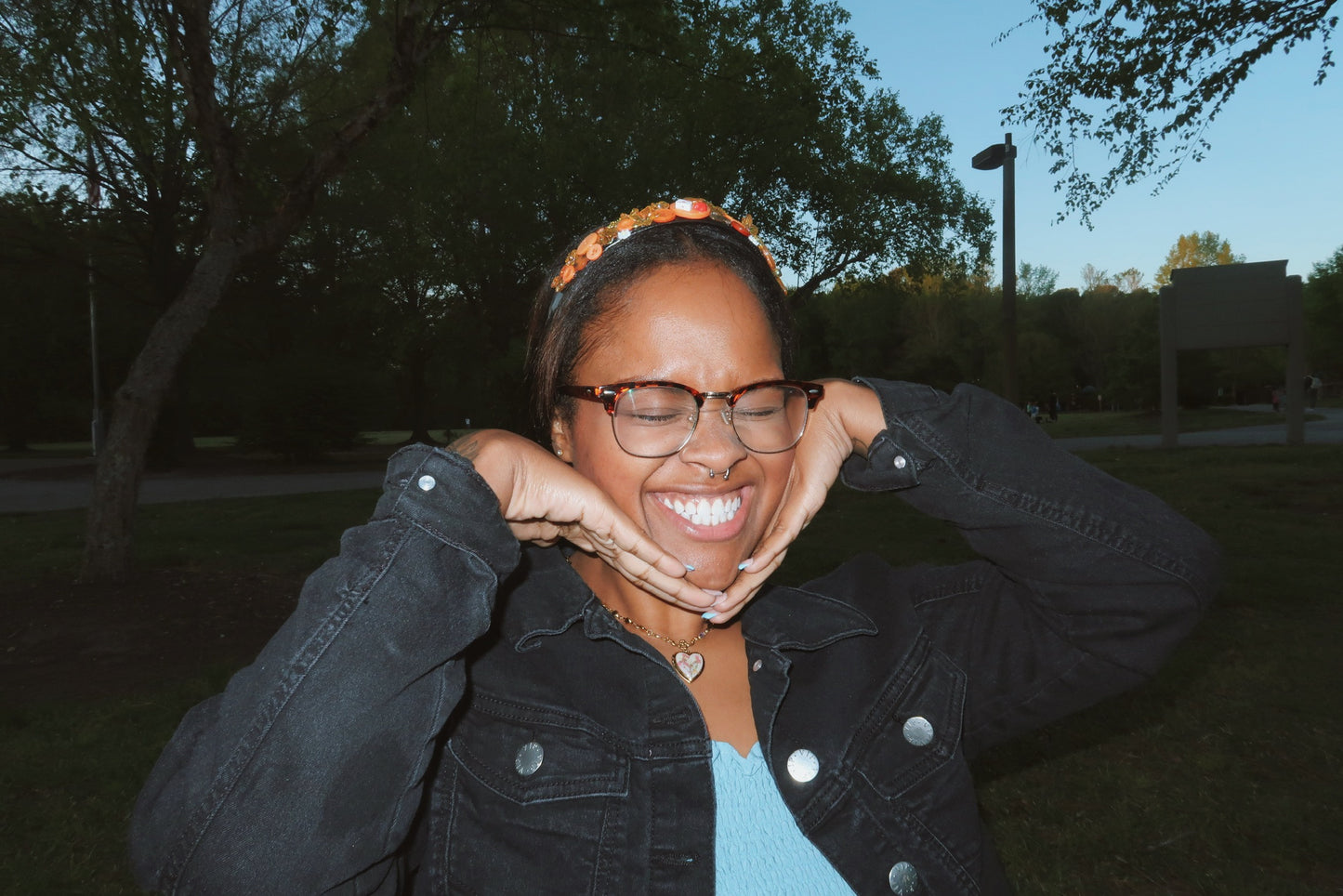 the bug collector - button & trinket headband