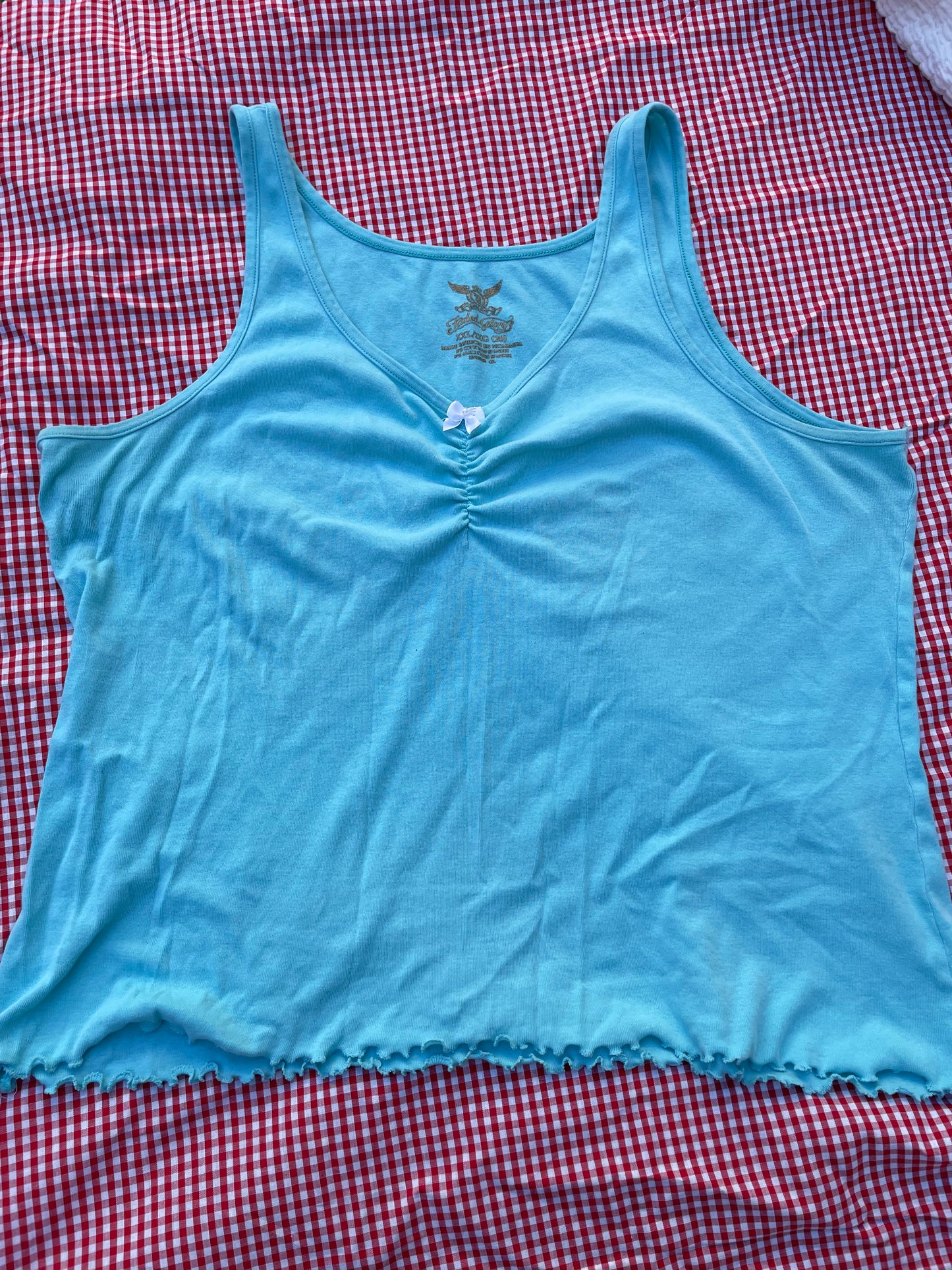 the emma top - upcycled top from the thrift!