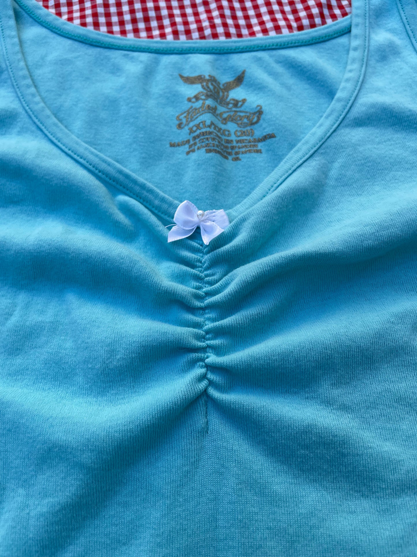 the emma top - upcycled top from the thrift!