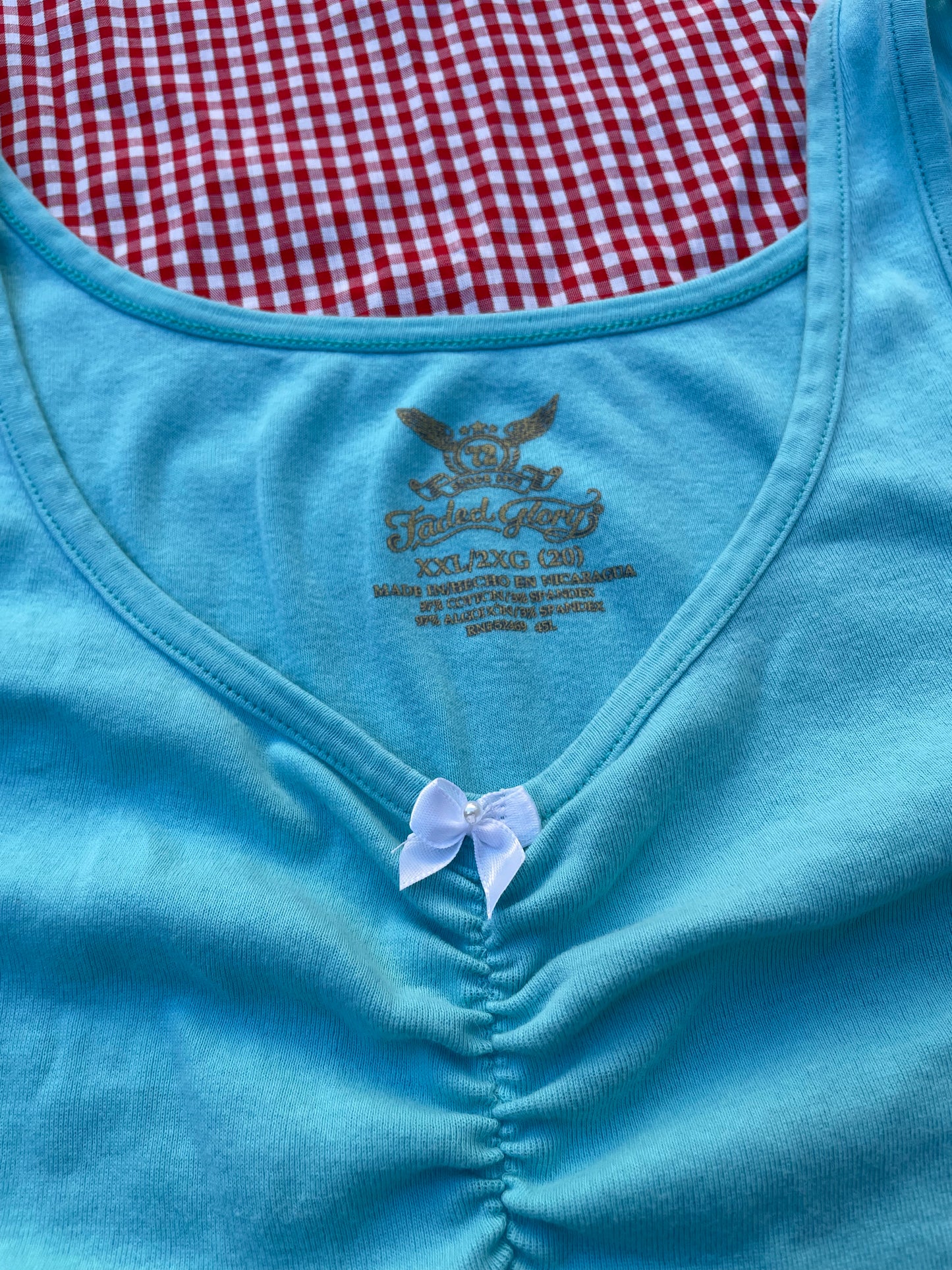 the emma top - upcycled top from the thrift!