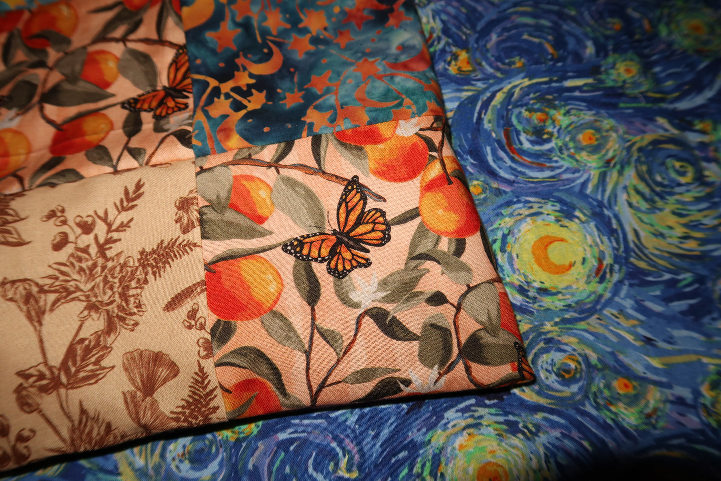 the daydreamer tote - reversible patchwork tote bag