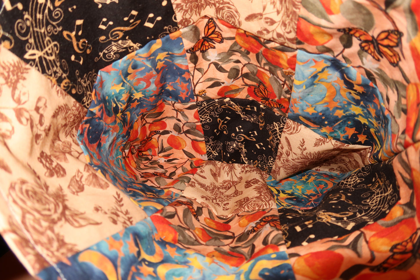 the daydreamer tote - reversible patchwork tote bag