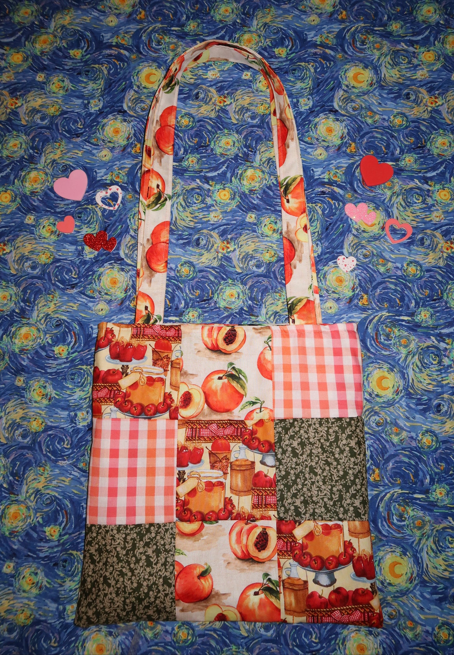 the orchard tote - reversible patchwork tote bag