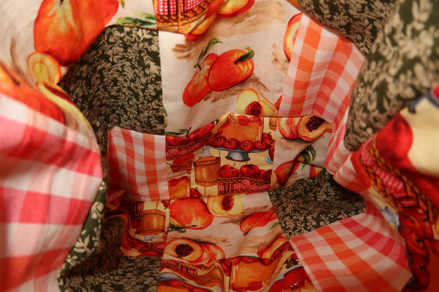 the orchard tote - reversible patchwork tote bag