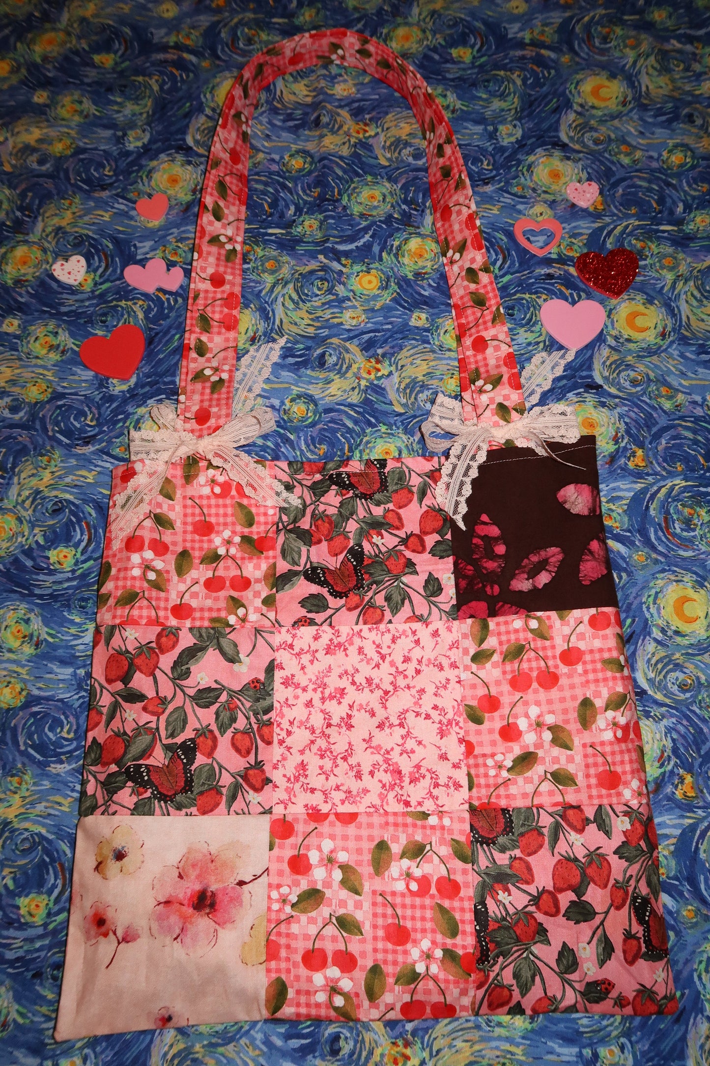 the villa tote - reversible patchwork tote bag