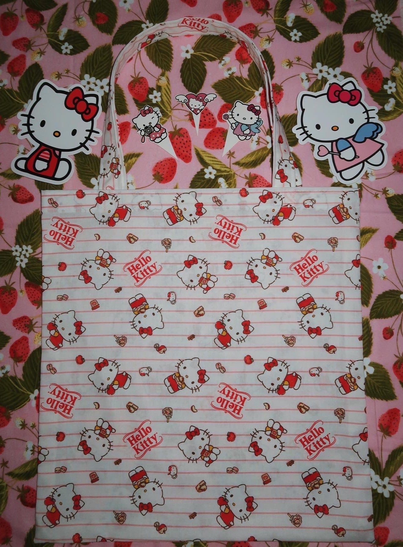 hello kitty desserts - cotton tote bag