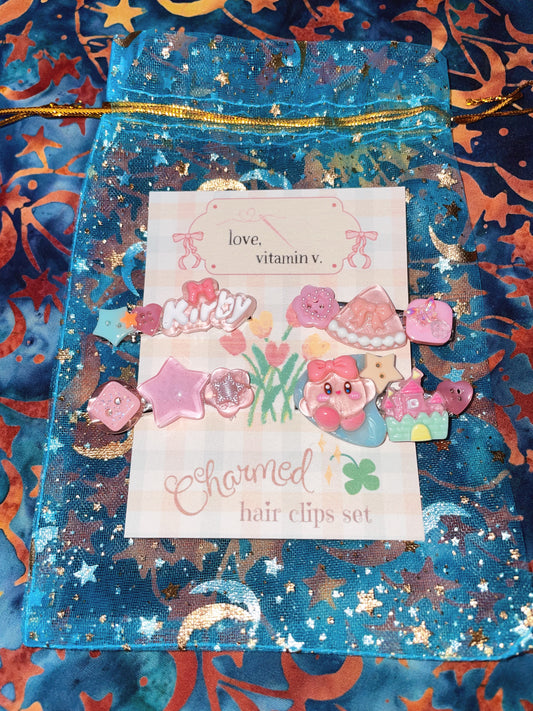 kirby’s world hair clips