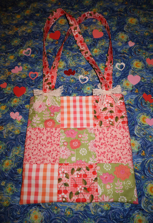 the "y2k desktop wallpaper" tote - reversible patchwork tote
