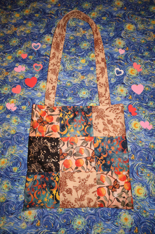 the daydreamer tote - reversible patchwork tote bag