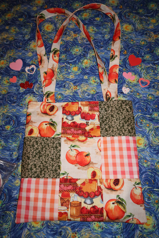 the orchard tote - reversible patchwork tote bag