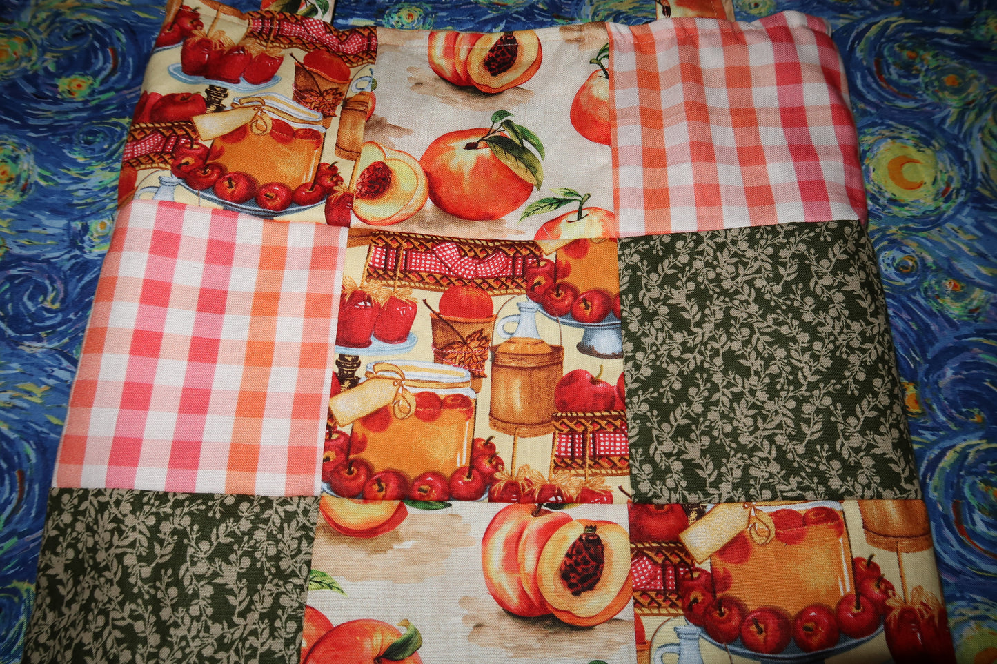 the orchard tote - reversible patchwork tote bag