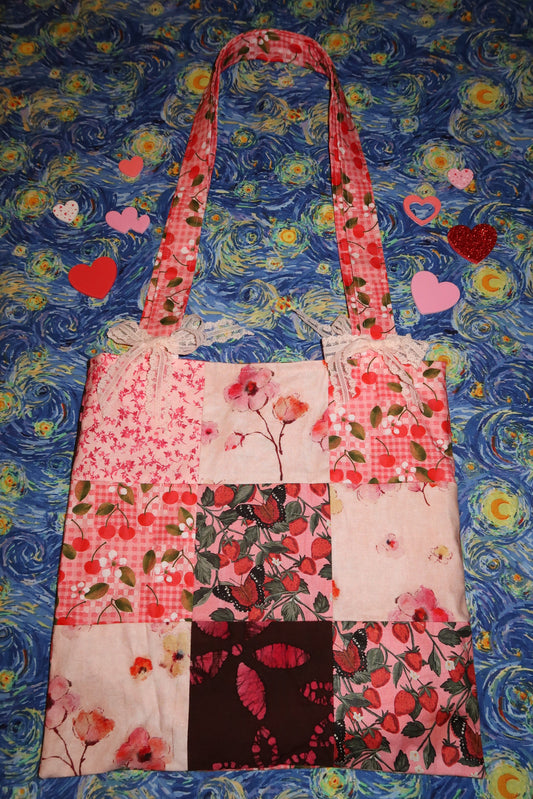 the villa tote - reversible patchwork tote bag