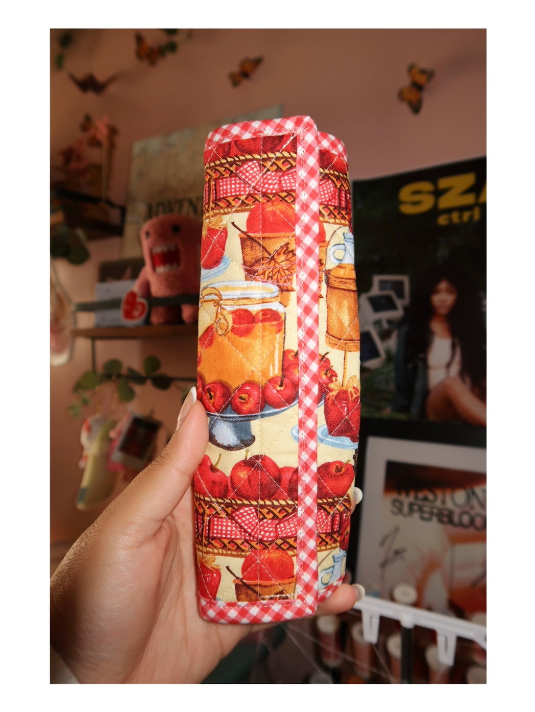 apple juice quilted seatbelt covers