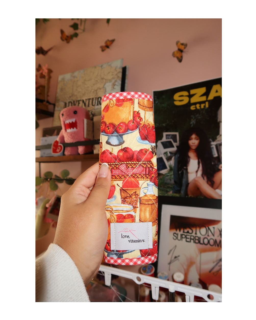 apple juice quilted seatbelt covers