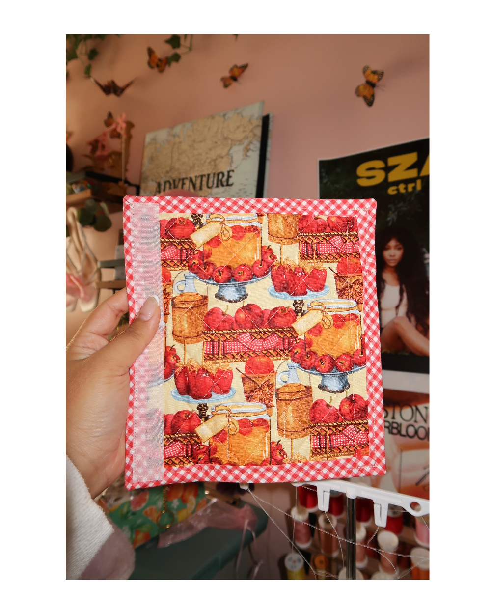 apple juice quilted seatbelt covers